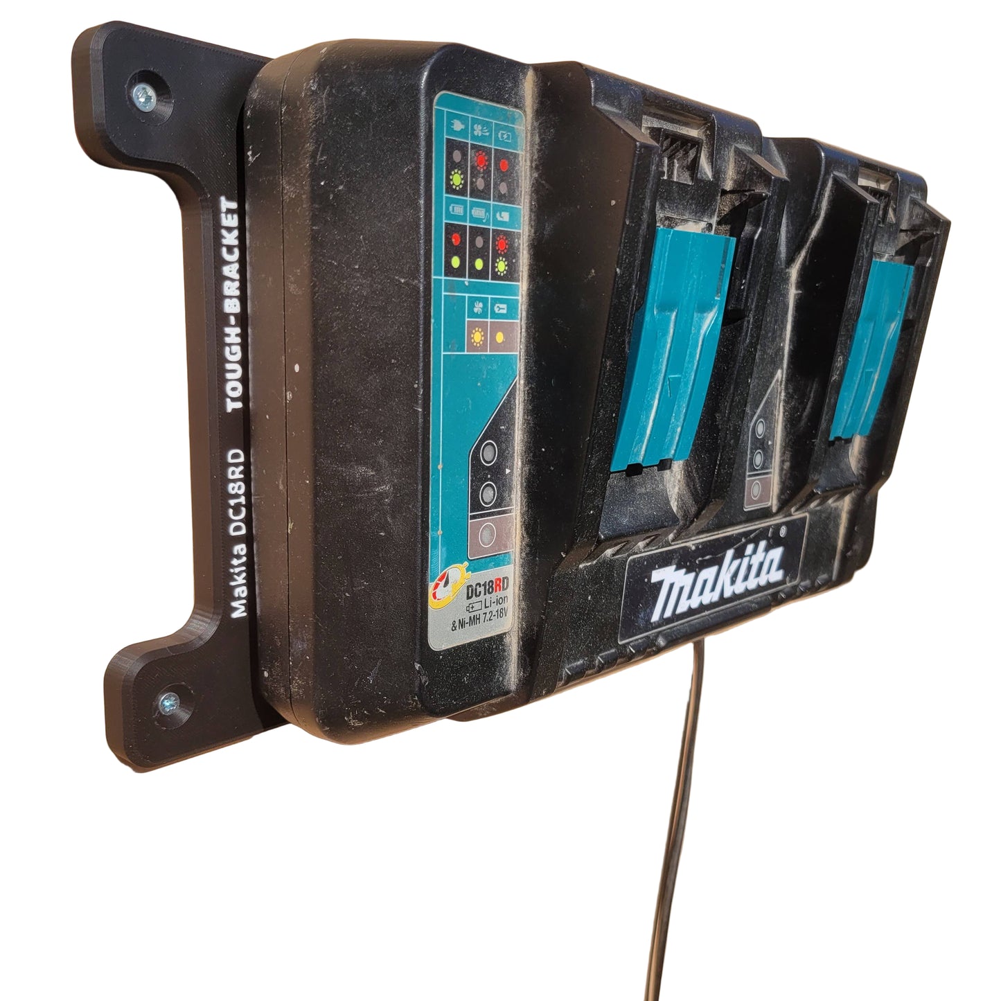 Tough-Brackets™ wall mounting system for Makita DC18RD Dual Charger