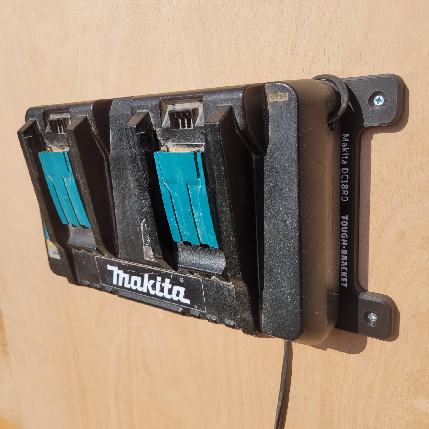 Tough-Brackets™ wall mounting system for Makita DC18RD Dual Charger