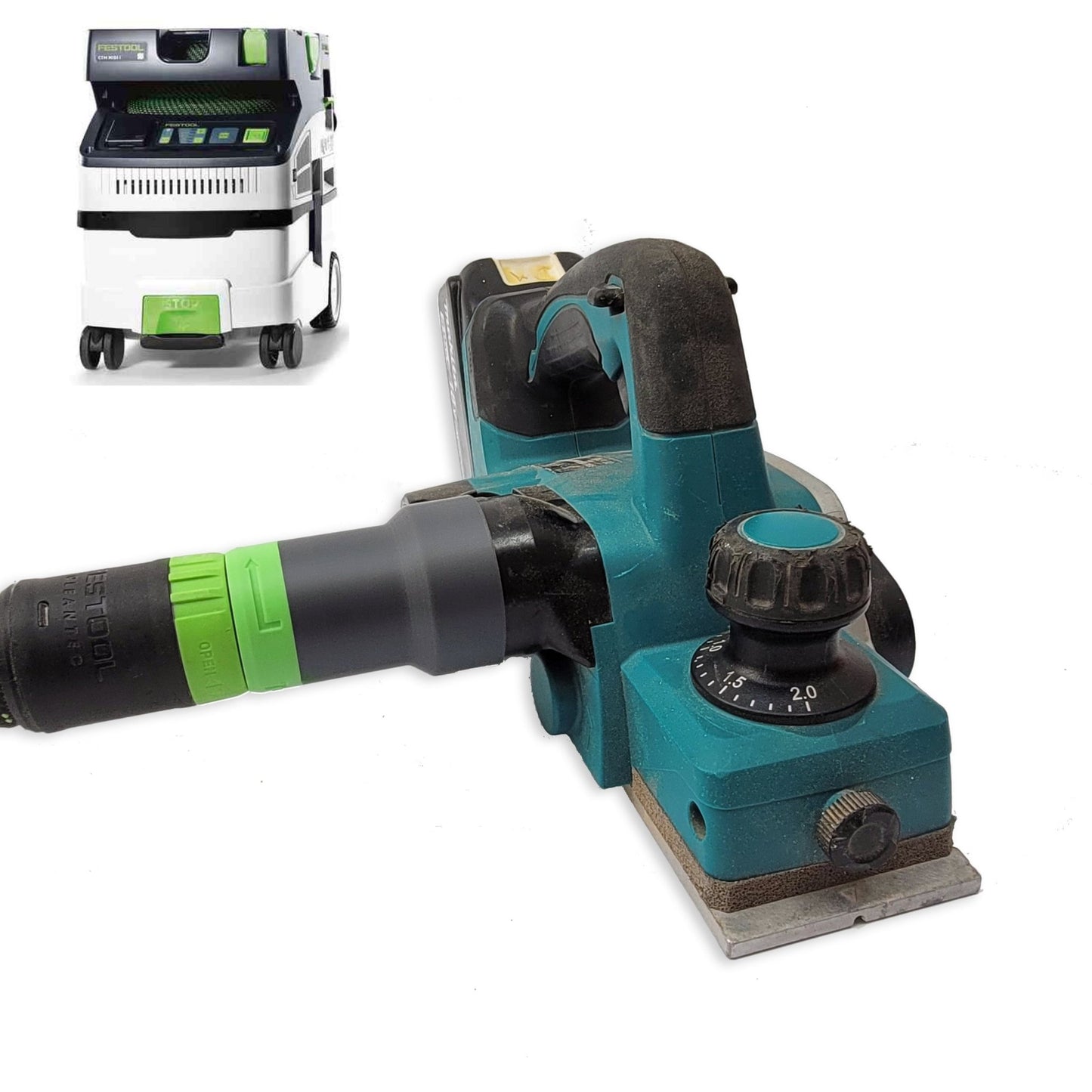 Festool Cleantec Vacuum Adaptor for Makita DKP180Z 18V Planer-Vacuum Adapter-Tool Mod Shop