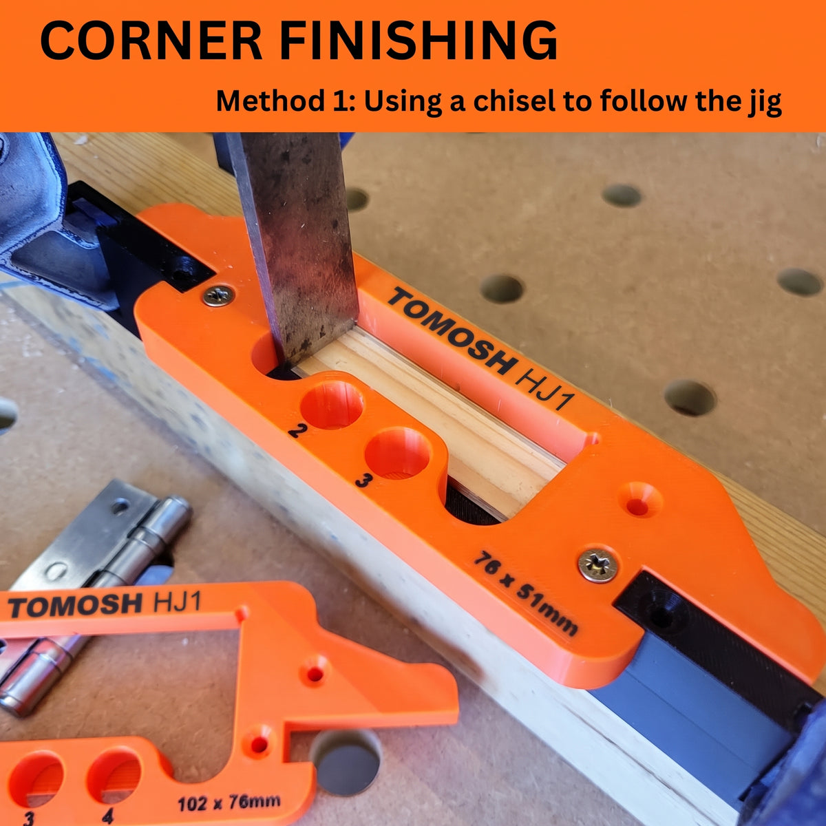 TOMOSH HJ1 - 76mm & 102mm Hinge Jig Template Set
