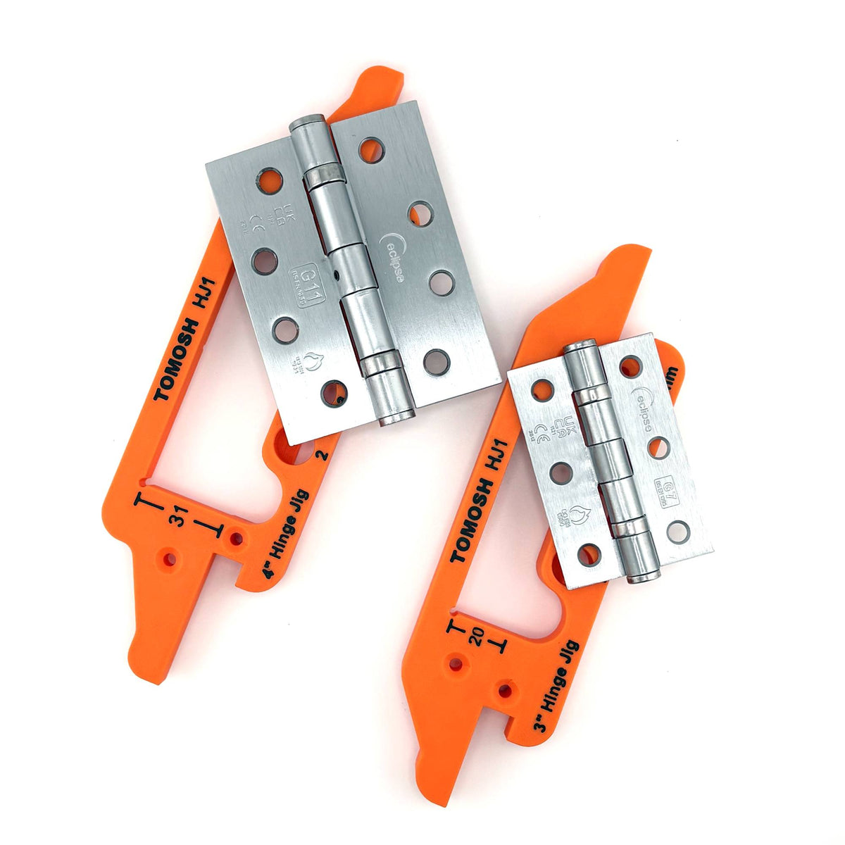TOMOSH HJ1 3 and 4 inch jigs side by side