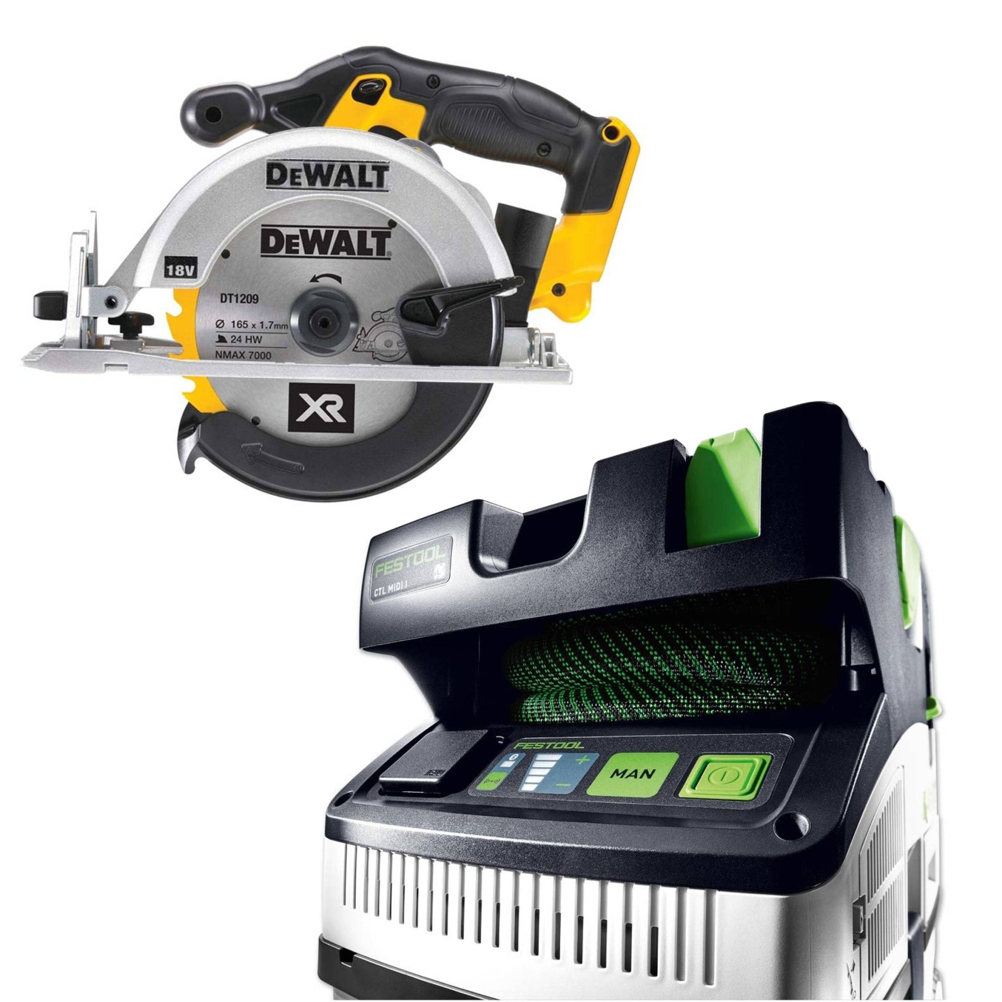 Festool Cleantec Vacuum Adaptor for Dewalt DCS391 18V Circular Saw-Vacuum Adapter-Tool Mod Shop
