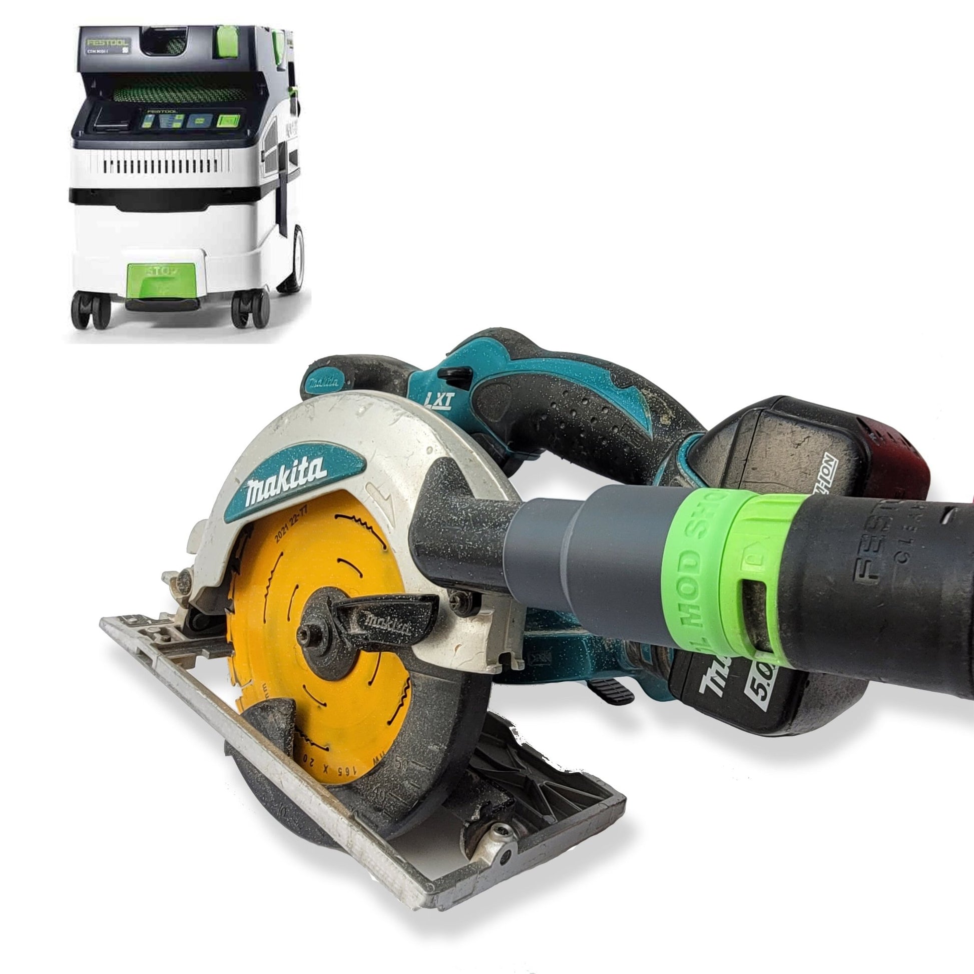 Festool Cleantec Vacuum Adaptor for Makita DSS610z / 611 18V Circular Saw-Vacuum Adapter-Tool Mod Shop