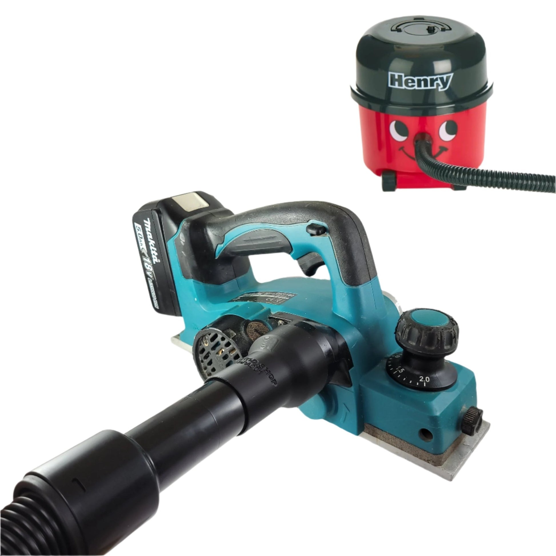 Henry / Numatic Vacuum Adaptor for Makita DKP180 18V Planer-Vacuum Adapter-Tool Mod Shop