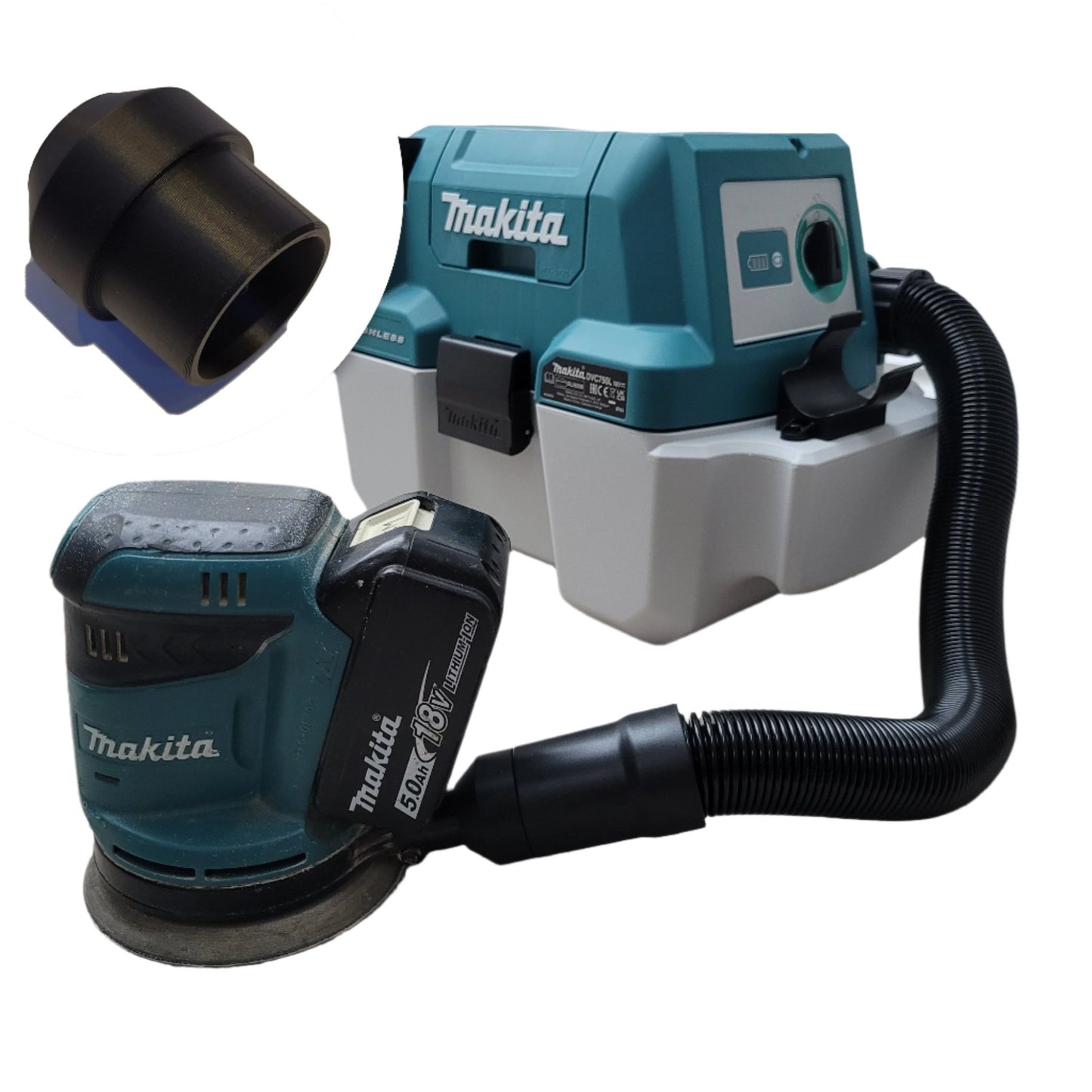 Makita DVC750LZ Vacuum Adaptor for Makita DBO180z 18V Orbital Sander-Vacuum Adapter-Tool Mod Shop