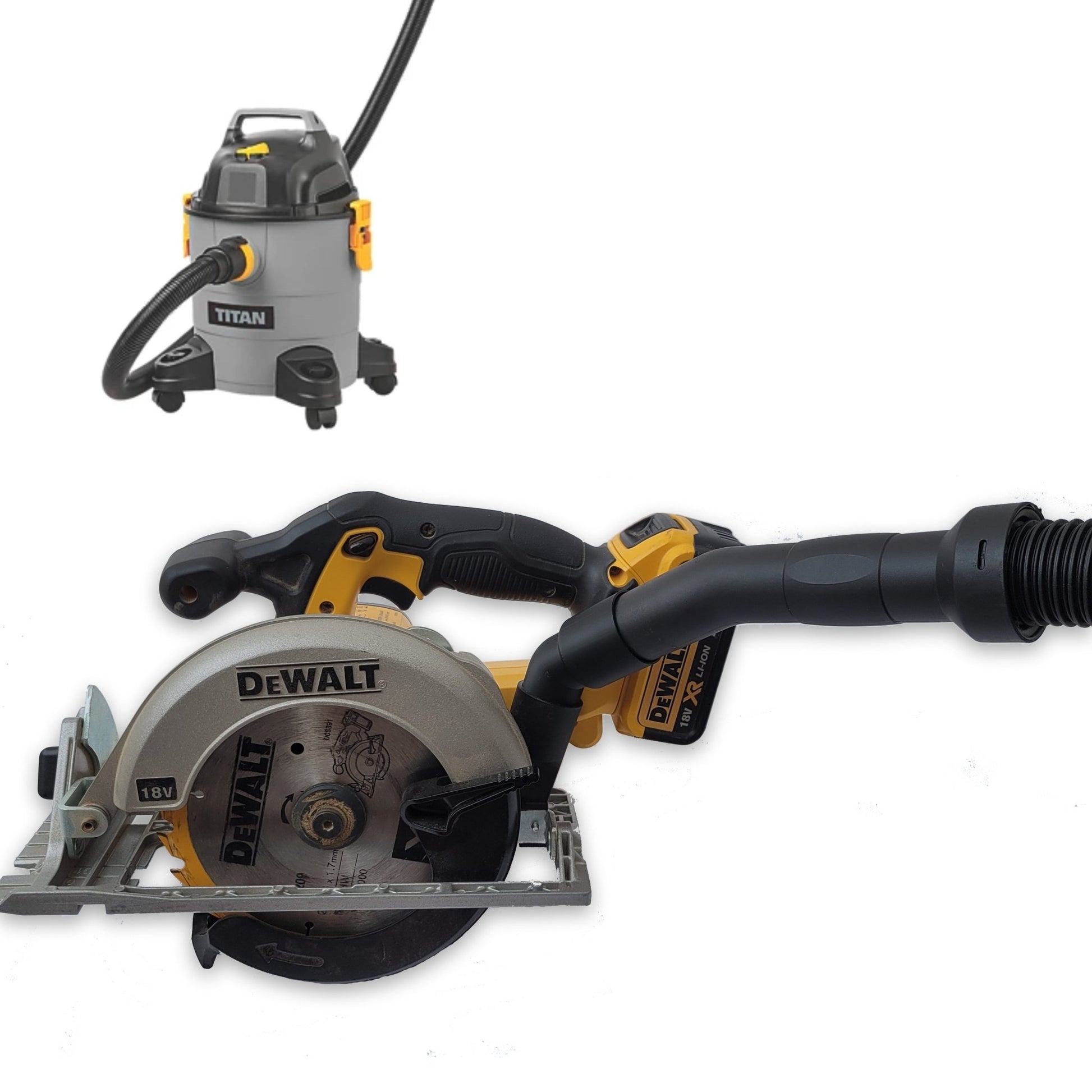 Titan TTB774 Vacuum Adaptor for Dewalt DCS391 18V Circular Saw-Vacuum Adapter-Tool Mod Shop
