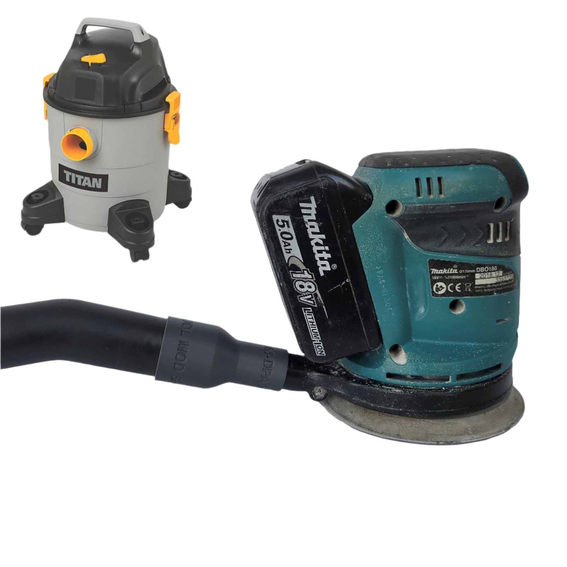 Titan TTB774 Vacuum Adaptor for Makita DBO180 18V Orbital Sander-Vacuum Adapter-Tool Mod Shop